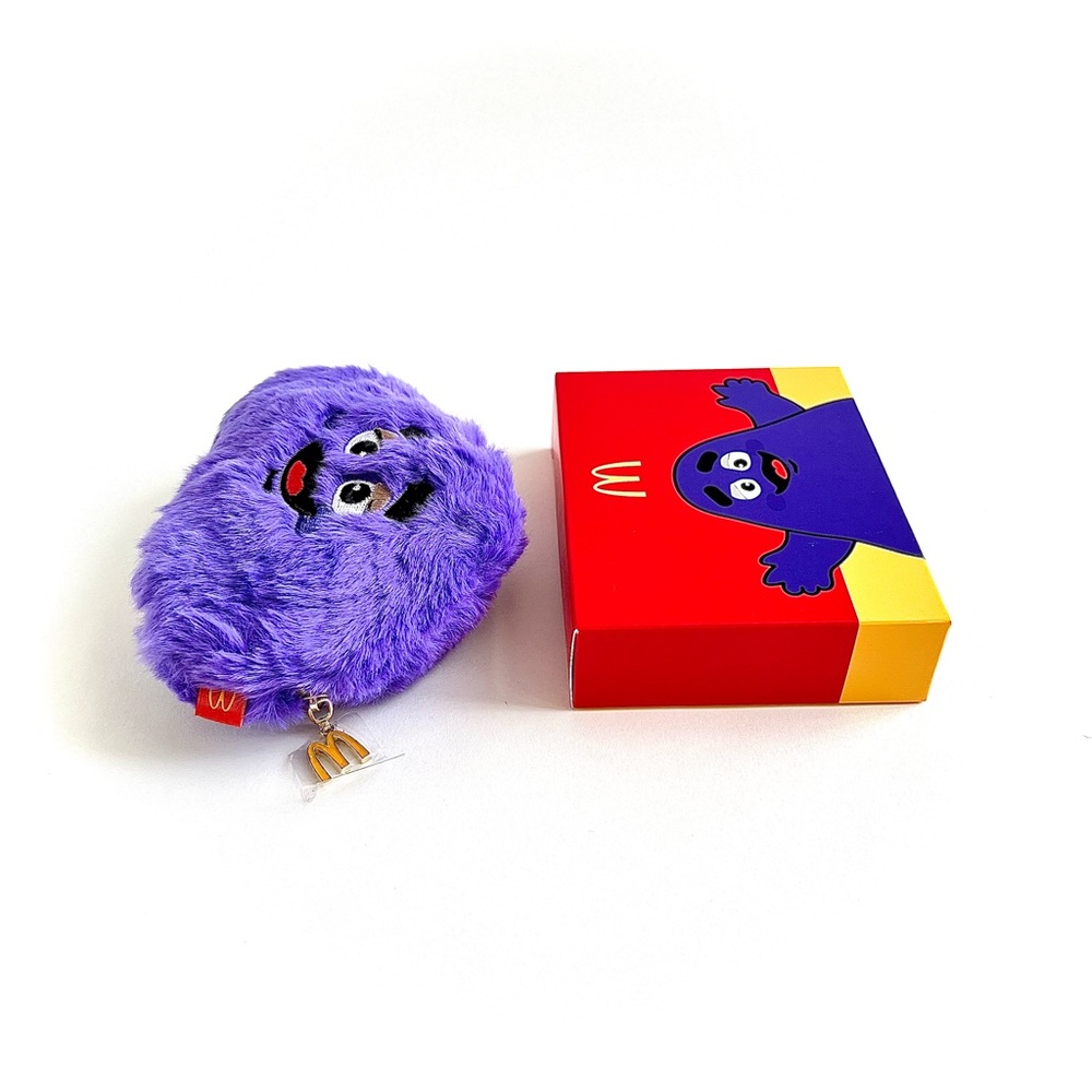 McDonald's Limited Edition Collectible Grimace Purple Fuzzy Plush Coin Purse - Picture 4 of 9